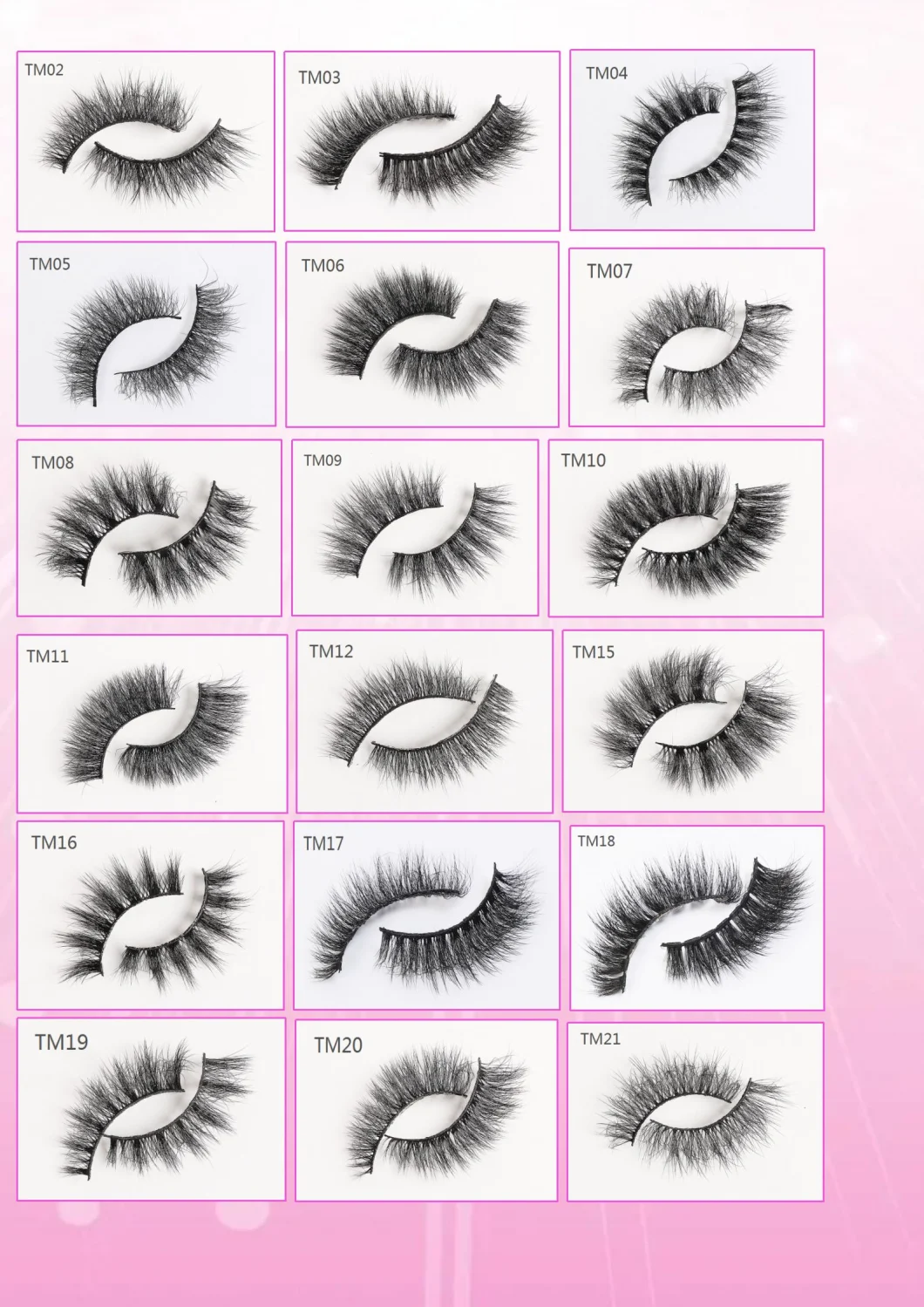 Free Sample 3D Vegan 15mm Silk False Eyelashes with Private Label Cases, Black Cottton Band