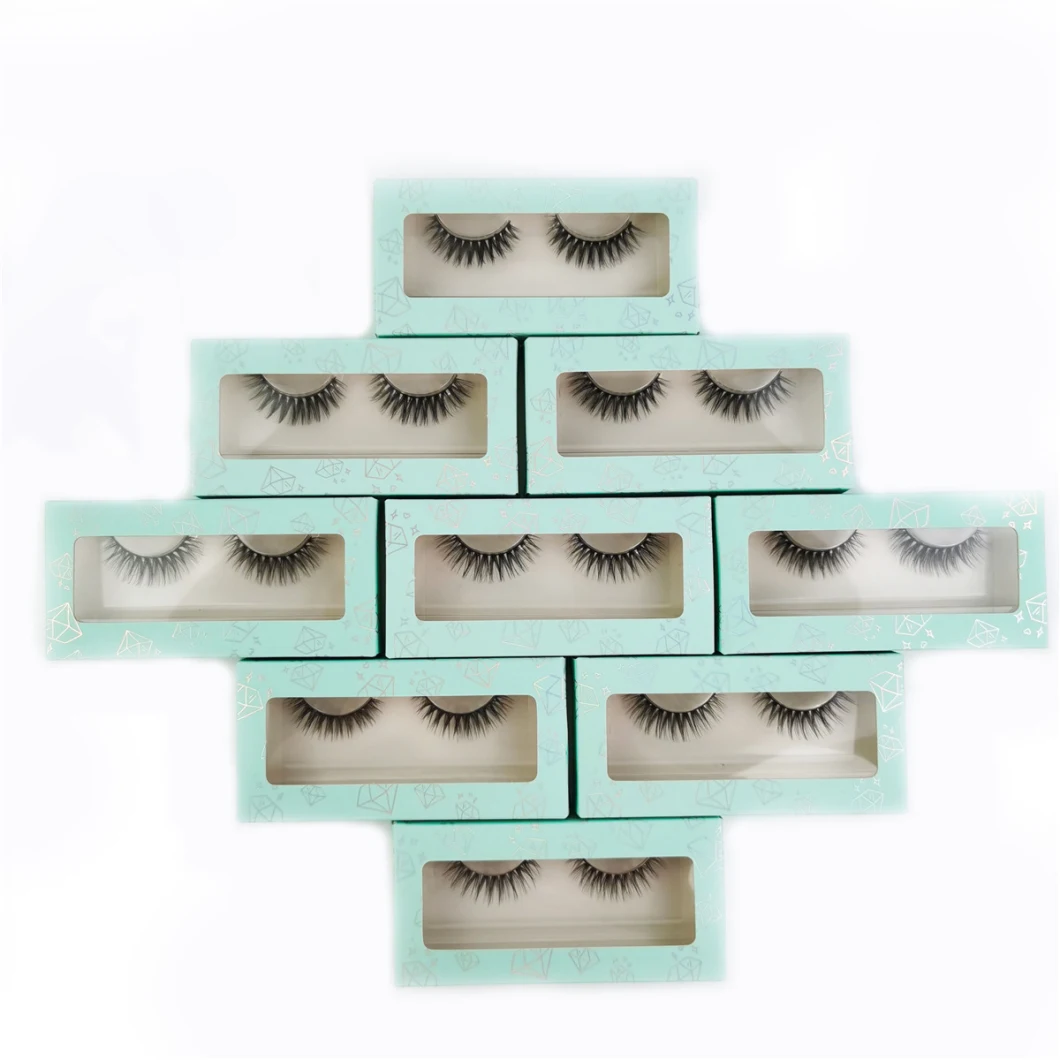 Factory Wholesale Vendor Private Label 3D Mink Lash Natural Full Strip Vegan Eyelashes with OEM Lash Box