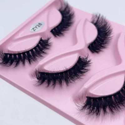 Maquillaje Beautiy 3D 5D 5 pares Faux Mink Fiber Eyelash Comestics Silk Eyelashes con caja de paquete gratis