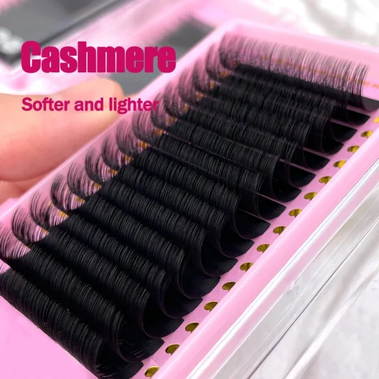 Las Bandejas de extensión Volumen Mega Russisa Seda suave natural Extensiones de pestañas Suministros Faux Mink Eye Lash 12rows Todos los tamaños 8-17mm