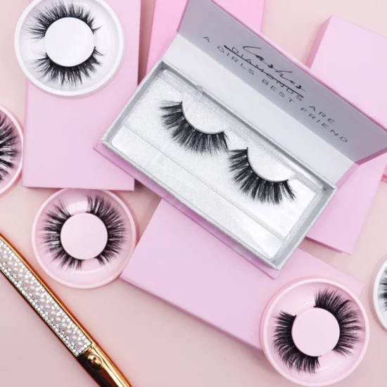 Nuevo estilo Fakelashes Highly Faux Mink 3D Lashes Pestañas falsas Pestañas de seda